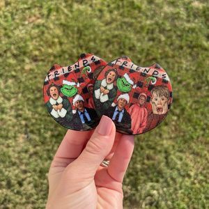 Christmas Car Coaster Set | Car Coaster | Christmas Car Accessories